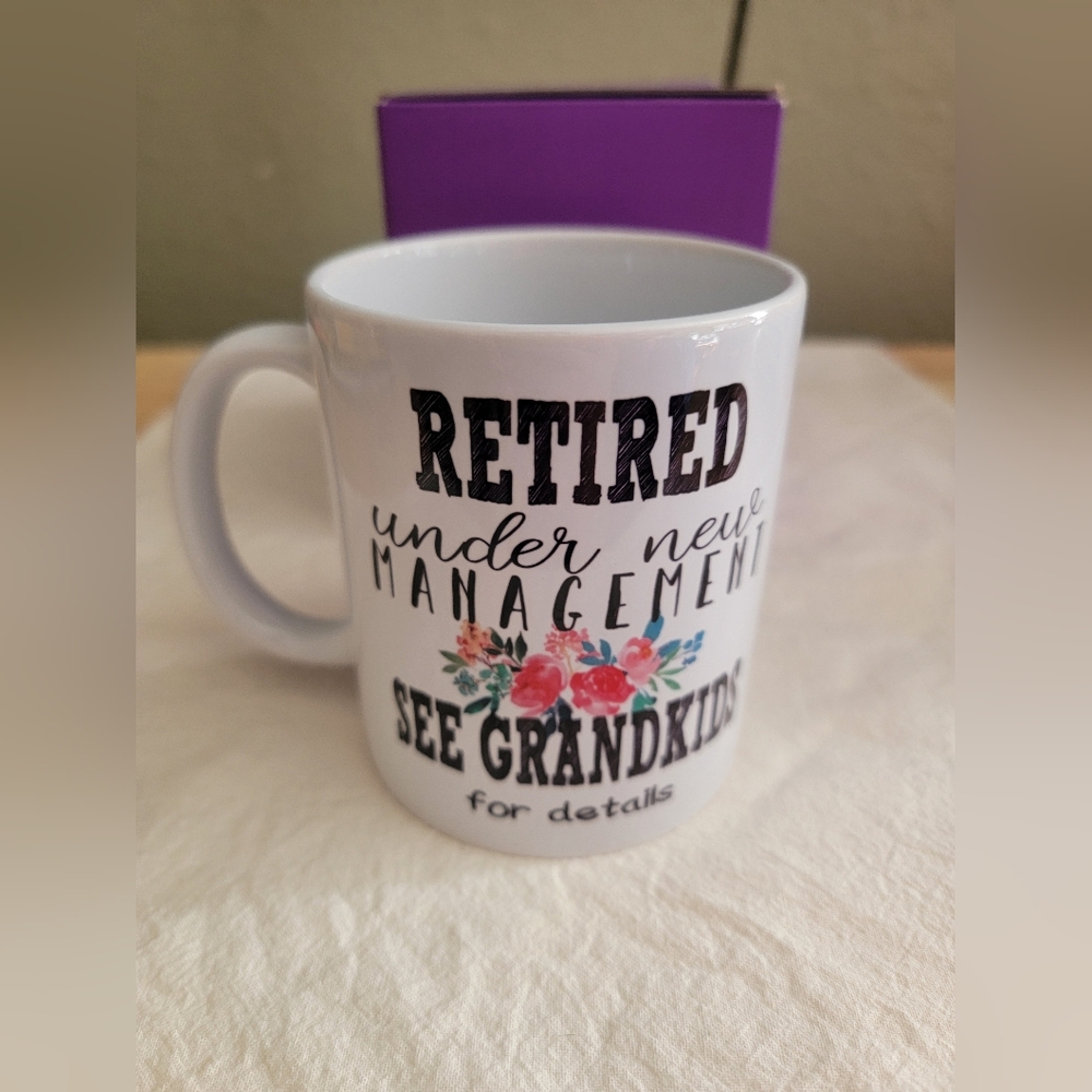 White Ceramic Retirement Mug